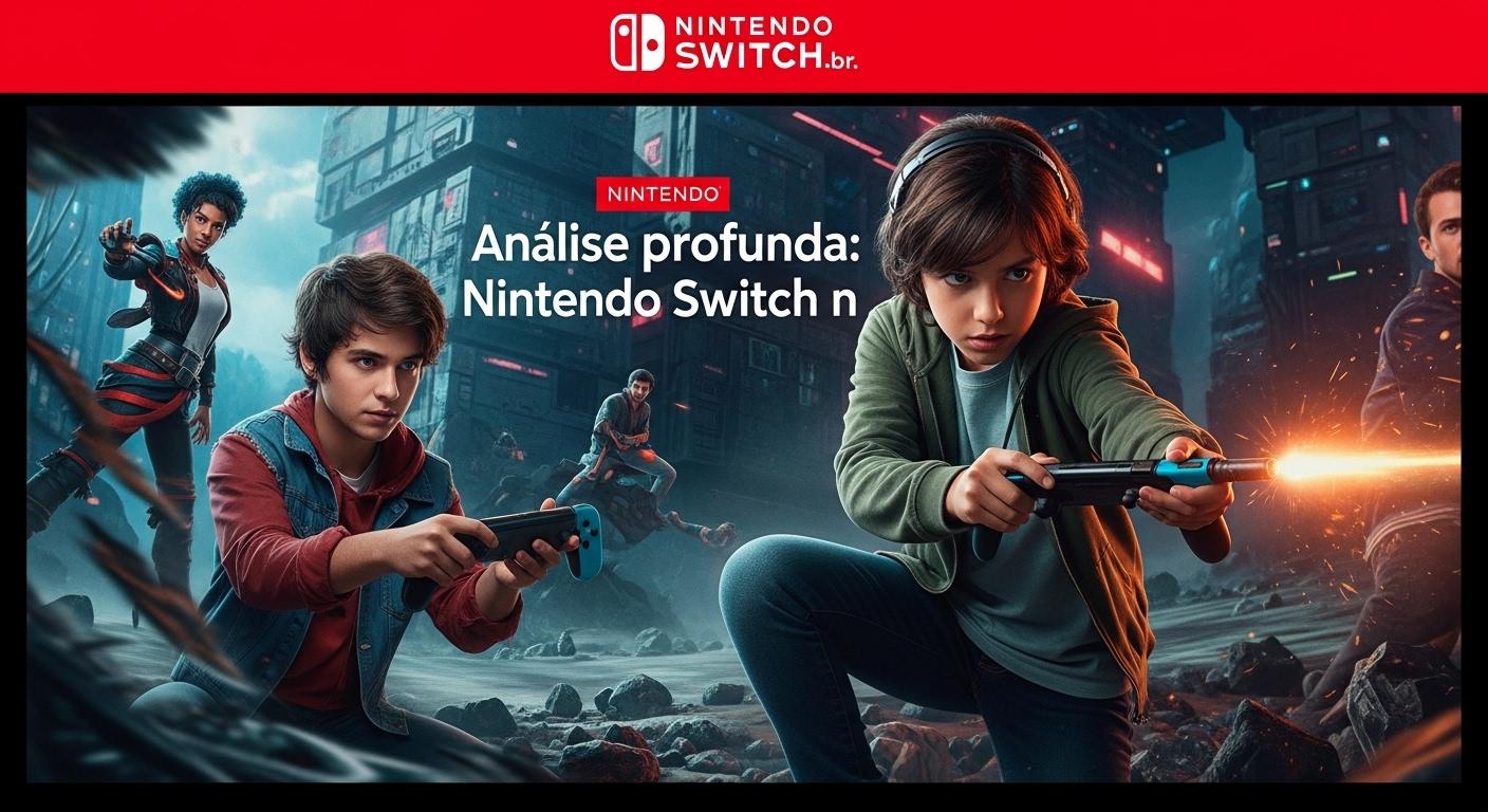 Brazilian gamer with Nintendo Switch in a Brazilian electronics store