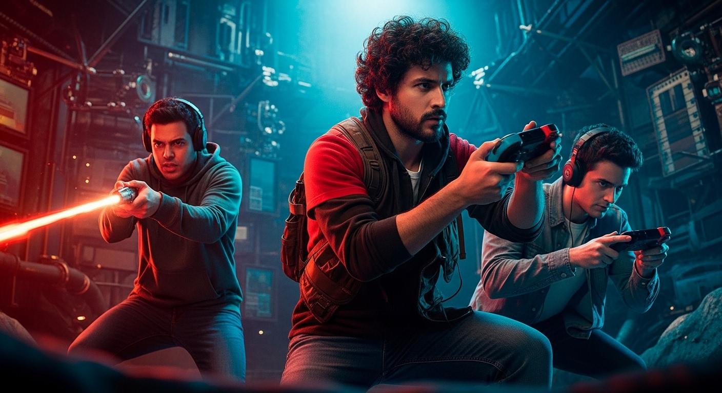 Brazilian family playing Nintendo Switch at home