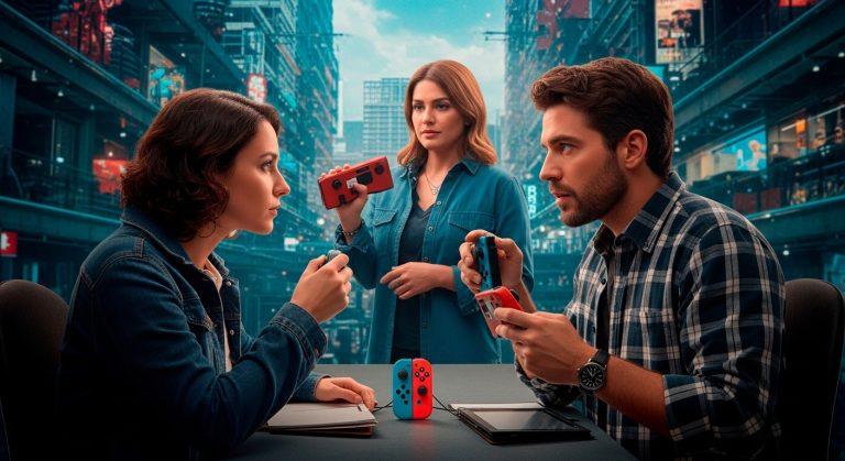 Editorial illustration of Nintendo Switch in Brazil market context