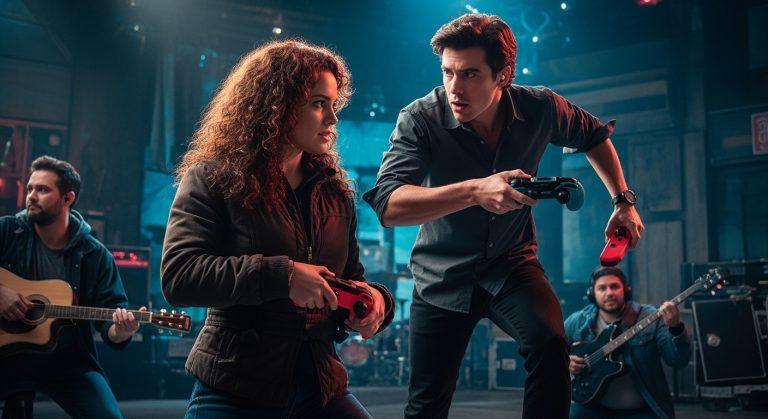 Brazilian gamer with Nintendo Switch and TV recap banner