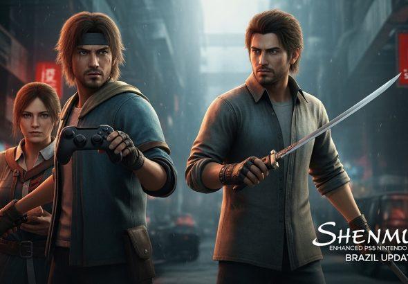 Concept art for Shenmue III Enhanced on PS5 and Nintendo Switch 2 in a Brazilian market setting