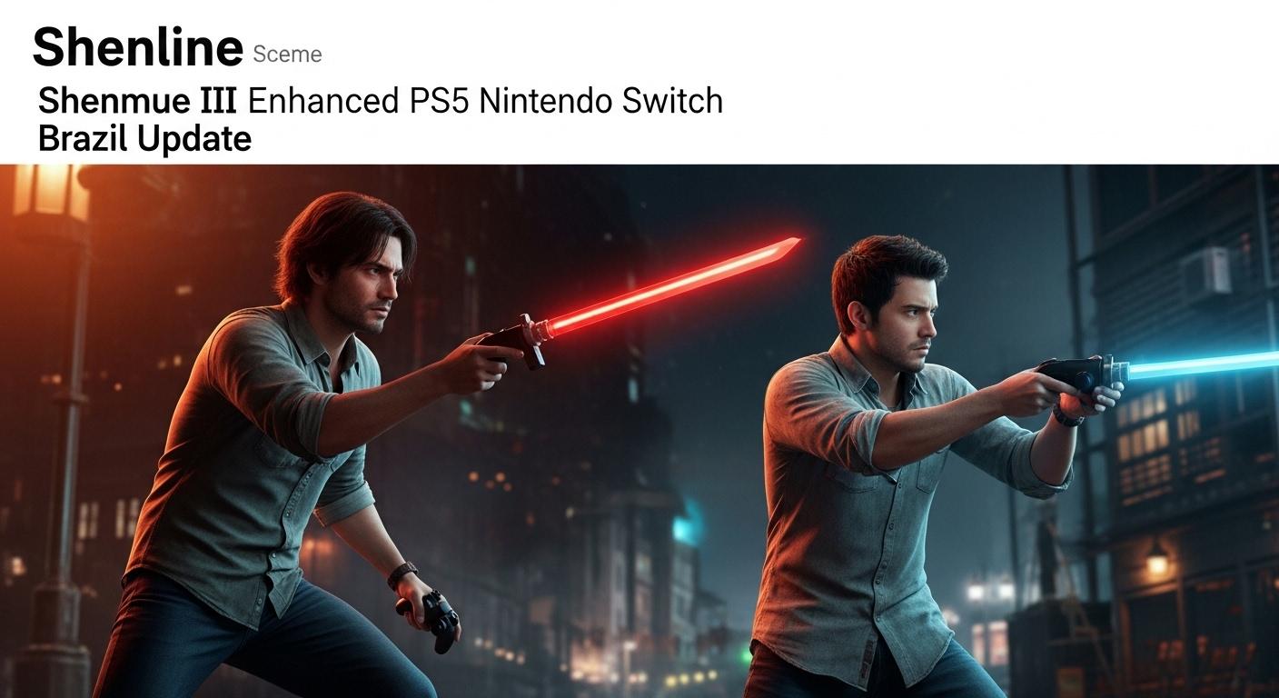 Concept art for Shenmue III Enhanced on PS5 and Nintendo Switch 2 in a Brazilian market setting