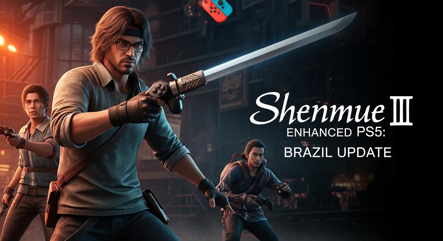 Concept art for Shenmue III Enhanced on PS5 and Nintendo Switch 2 in a Brazilian market setting